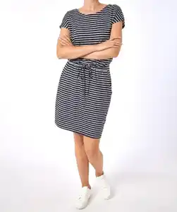 Gestreiftes Kleid, dunkelblau gestreift
