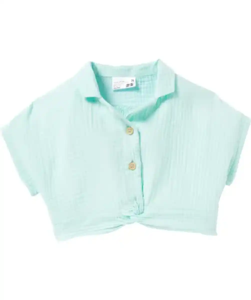 Bild 1 von Musselinbluse in Helltürkis, helltürkis