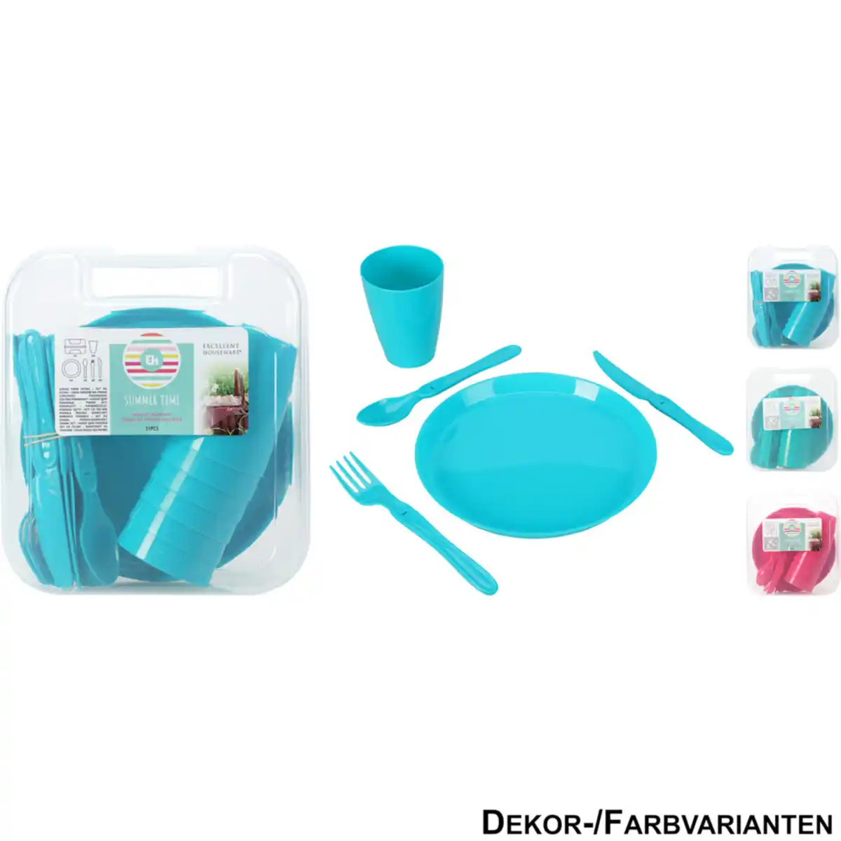 Bild 1 von Picknickset 30-teilig aus Polypropylen mit Aufbewahrungsbox