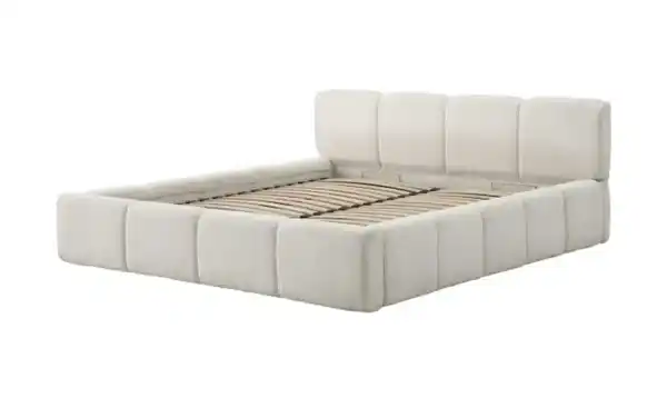 Bild 3 von Polsterbett in cremefarbenem Bouclé Palma