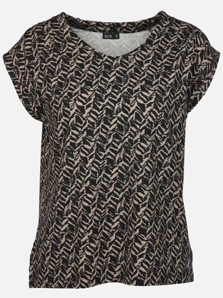 Bild 1 von Damen Shirt mit Alloverprint Beige