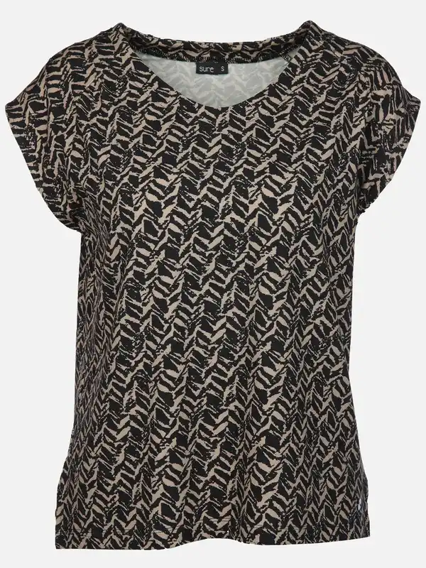 Bild 1 von Damen Shirt mit Alloverprint Beige