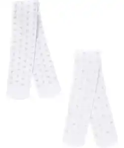 Feinstrumpfhose mit Glitzer, weiß