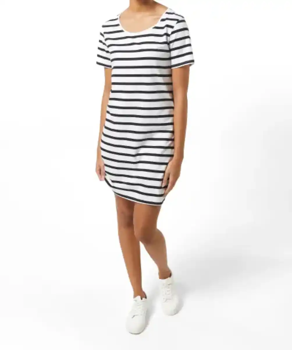 Bild 1 von Gestreiftes Kleid, weiß/schwarz