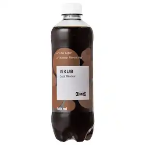 ISKUB Sprudelgetränk, Colageschmack/mit Zucker und Süßstoffen, 500 ml