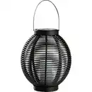 Bild 1 von Solar LED-Laterne Rattan-Optik in Schwarz-Anthrazit
