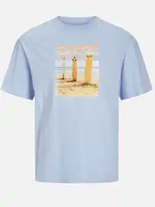 Jack&Jones JJPORTO TEE SS CREW N Shirt Blau