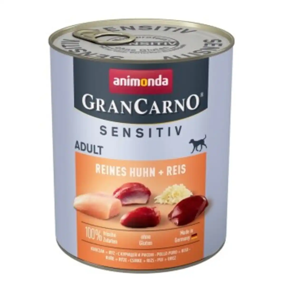 Bild 1 von animonda GranCarno Sensitiv Nassfutter Hund Adult, Huhn und Reis 12x800 g