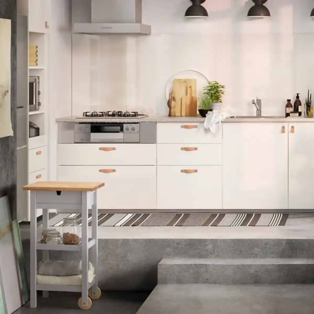 Bild 2 von FÖRHÖJA Servierwagen, Birke/grau, 53x43 cm