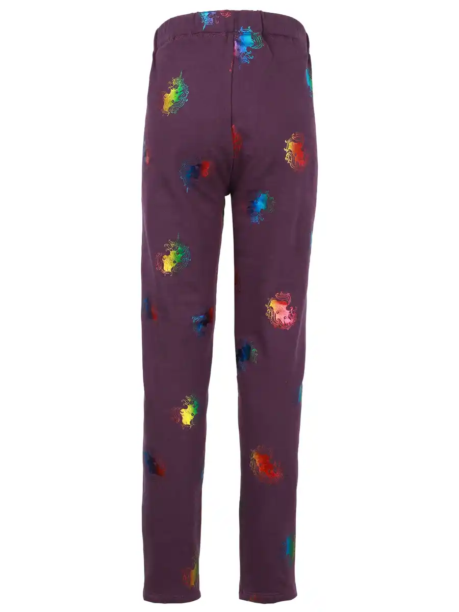 Bild 2 von Mädchen Leggings mit Einhorn-Alloverprint Lila
