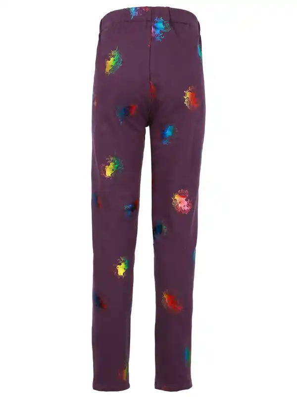 Bild 2 von Mädchen Leggings mit Einhorn-Alloverprint Lila