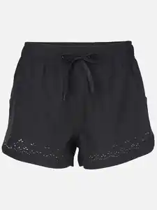 Damen Boardershorts mit Lasercut Schwarz