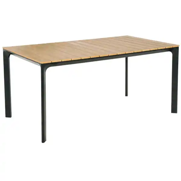 Bild 1 von Gartentisch „Arezzo“ Nonwood 160 x 90 x 74 cm in Teakoptik mit Aluminiumgestell