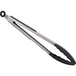Grillzange Edelstahl 33 cm mit Silikon-Kopf