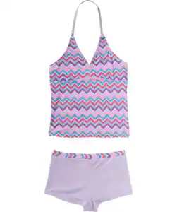 Tankini Zickzackmuster, lila