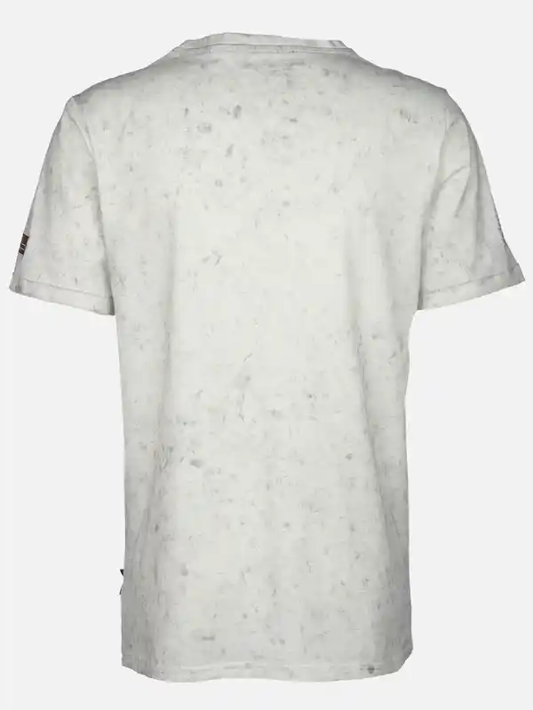 Bild 2 von Herren Henleyshirt mit Print Weiß