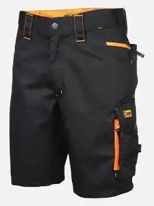 Herren Arbeitsshorts mit Neondetails Schwarz