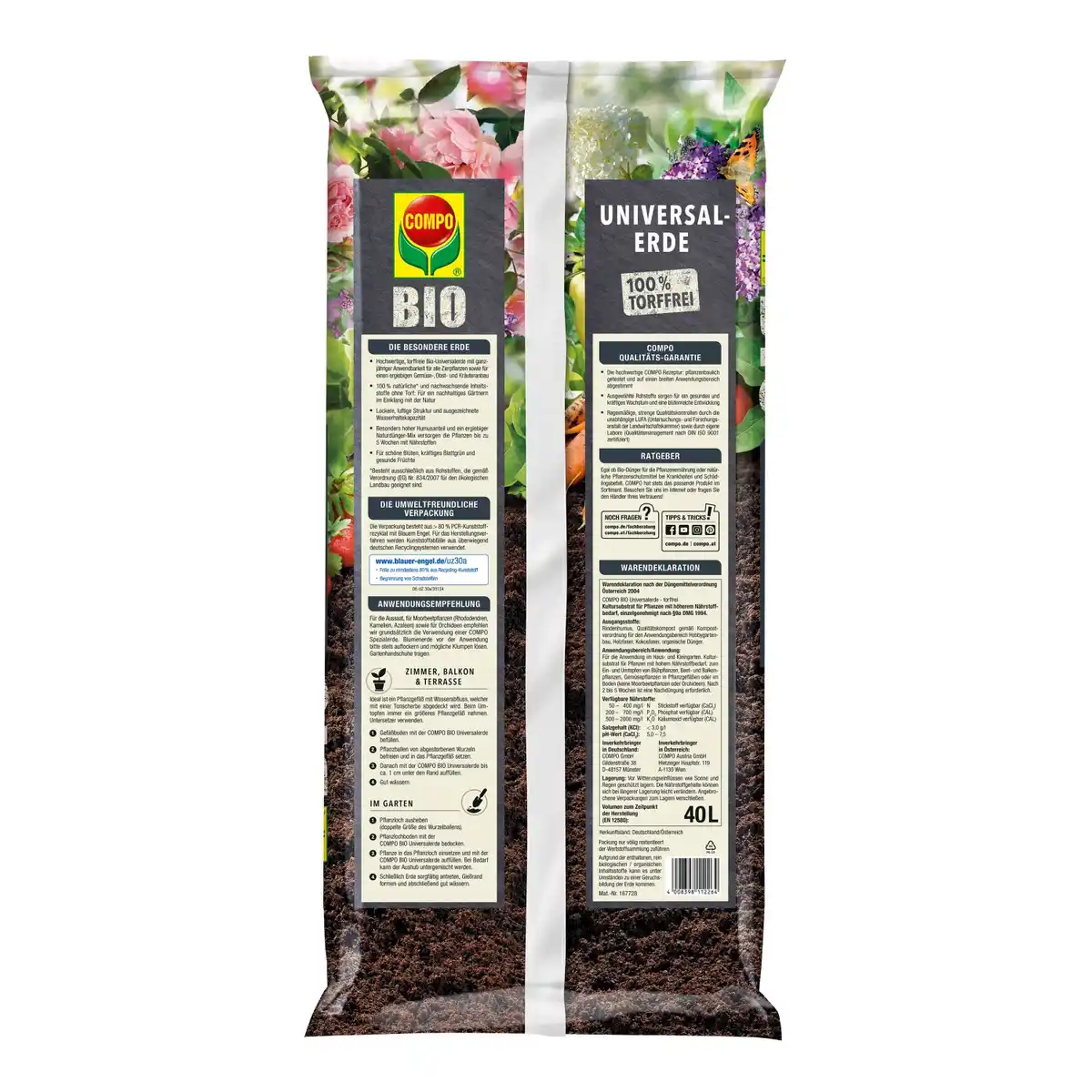 Bild 2 von Compo Bio Universal-Erde torffrei 40 l