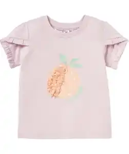 T-Shirt mit Applikation, flieder
