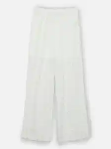 Vero Moda VMHONEY LACE NW LOOSE Hose Weiß