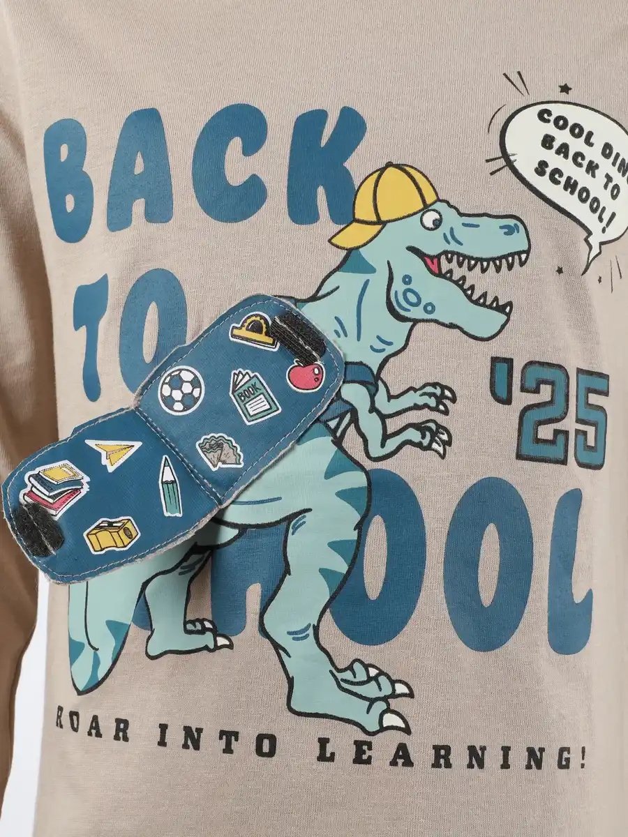 Bild 4 von Jungen Longsleeve mit Dinomotiv Braun