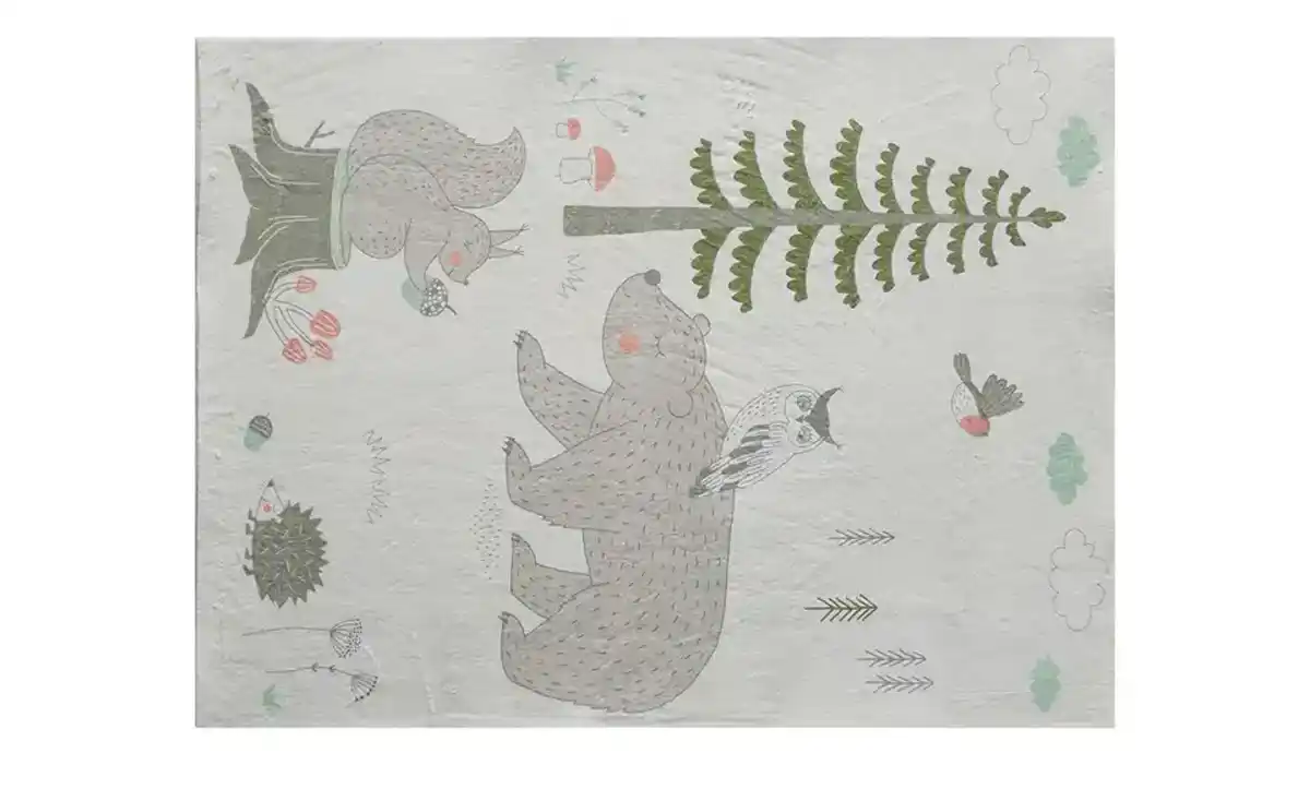 Bild 2 von KJUT Kurzflorteppich Bär+Eule