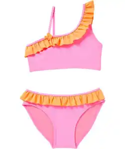Bikini mit Rüschenkanten, pink