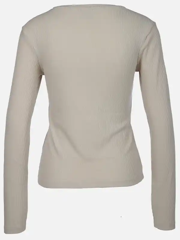 Bild 2 von Damen Langarmshirt in Ripp-Optik Beige
