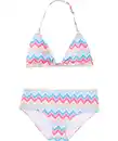 Bild 1 von Triangel-Bikini Zickzack, pink gemustert