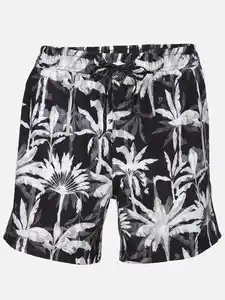 Herren Badehose mit Print Schwarz