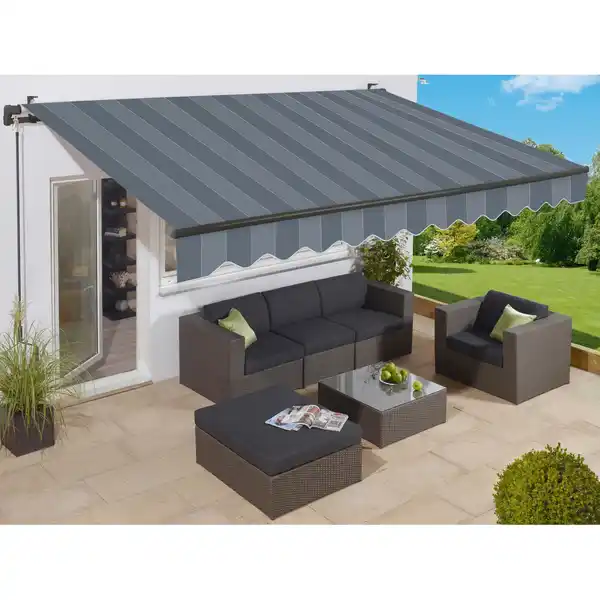 Bild 2 von Gelenkarmmarkise Aventura 3x2m Blau-Grau