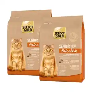 SELECT GOLD Hair+Skin Senior Geflügel und Lachs 2x2,5 kg
