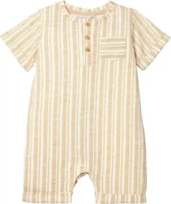 Bild 1 von Newborn Strampler aus Baumwolle, Beige