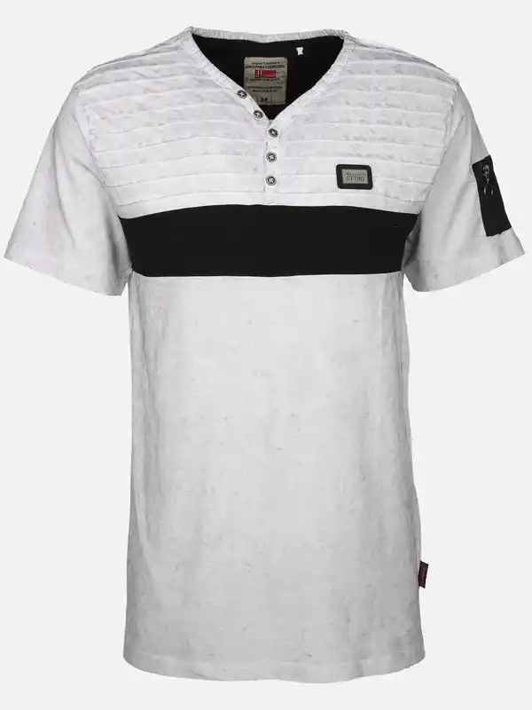 Bild 1 von Herren Henleyshirt im Used Look Weiß