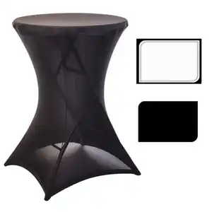 Stehtischhusse Ø 85 x 115 cm aus Polyester & Elastan in verschiedenen Farben