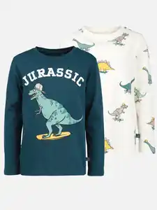 Jungen Langarmshirts im Doppelpack Weiß