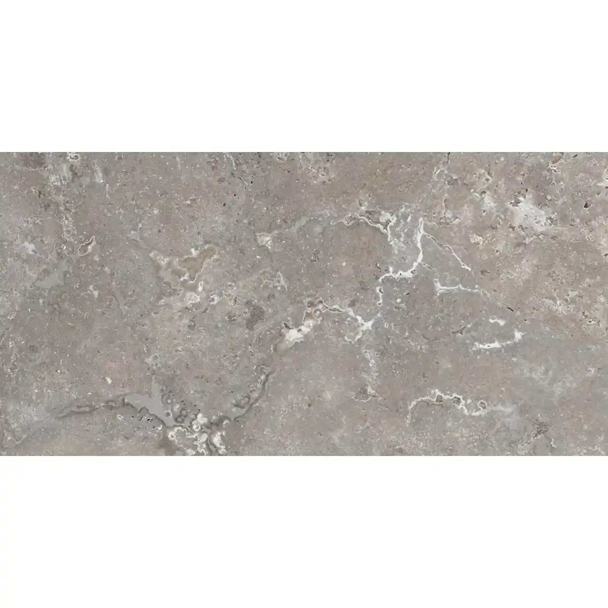 Bild 1 von Bodenfliese Feinsteinzeug Travertino Grau Matt 60 cm x 30 cm