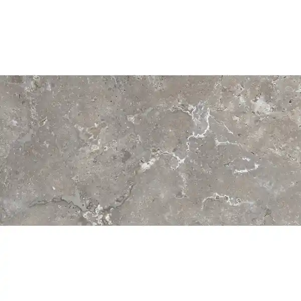 Bild 1 von Bodenfliese Feinsteinzeug Travertino Grau Matt 60 cm x 30 cm