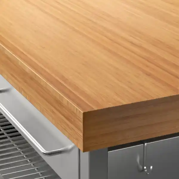 Bild 2 von RIMFORSA Werkbank, Edelstahl/Bambus, 120x63.5x92 cm