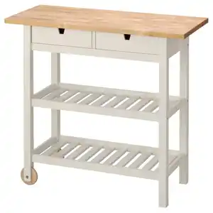 FÖRHÖJA Servierwagen, Birke/weiß, 100x43 cm