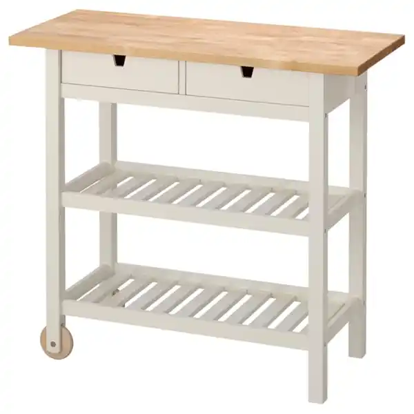 Bild 1 von FÖRHÖJA Servierwagen, Birke/weiß, 100x43 cm