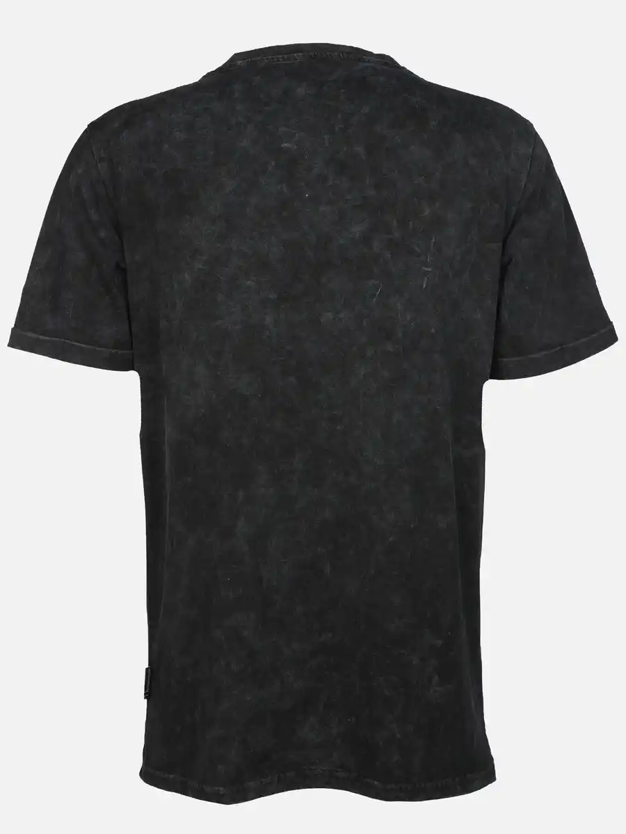 Bild 2 von Herren Henleyshirt mit Print Schwarz