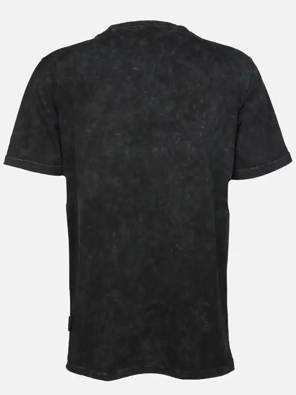 Bild 2 von Herren Henleyshirt mit Print Schwarz