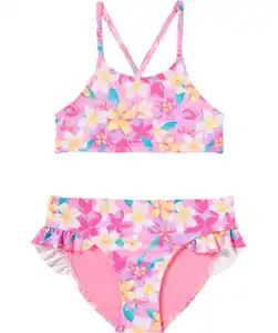 Bikini mit Blumen, pink