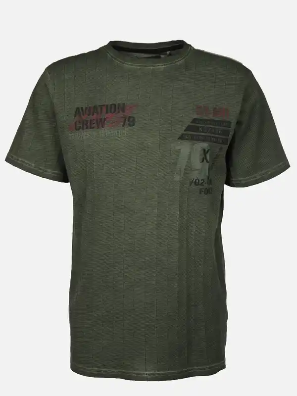 Bild 1 von Herren Shirt mit Print Oliv