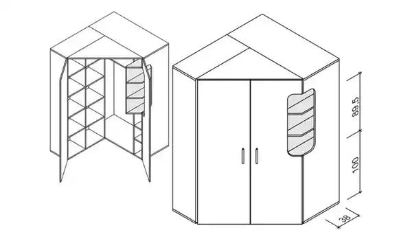 Bild 2 von Eckschrank Maddox