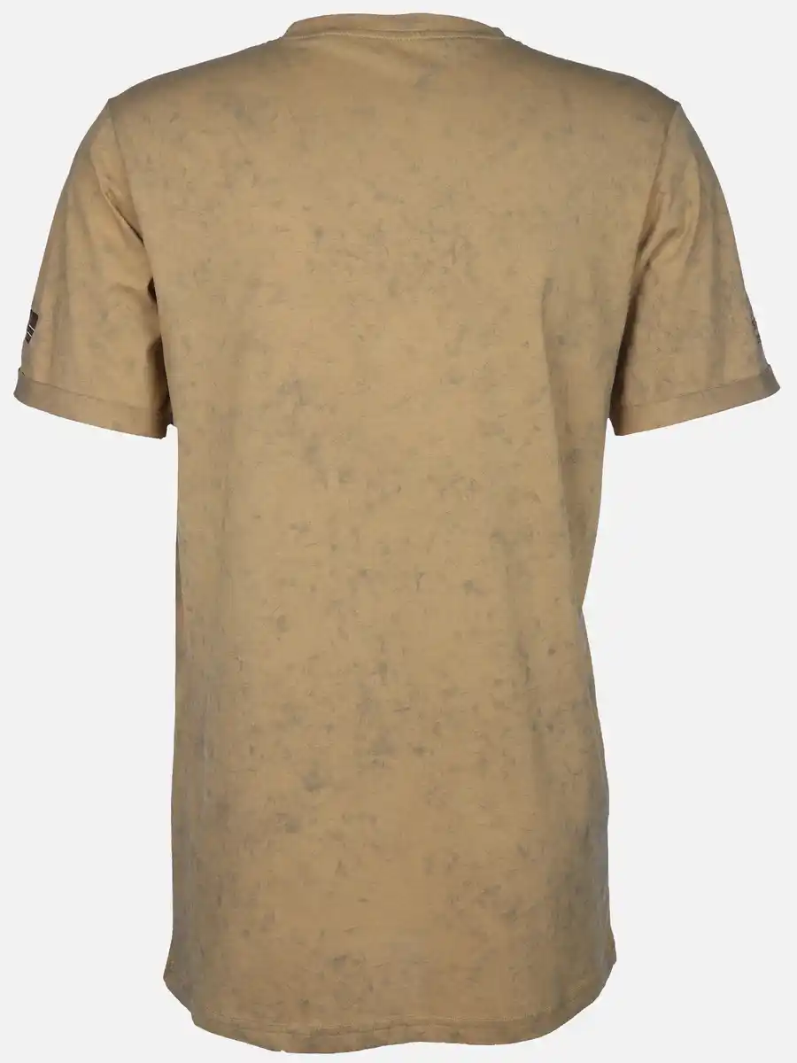 Bild 2 von Herren Henleyshirt mit Print Beige