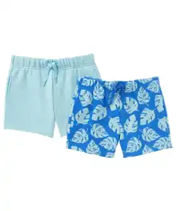 Doppelpack Shorts, dunkelblau/hellblau