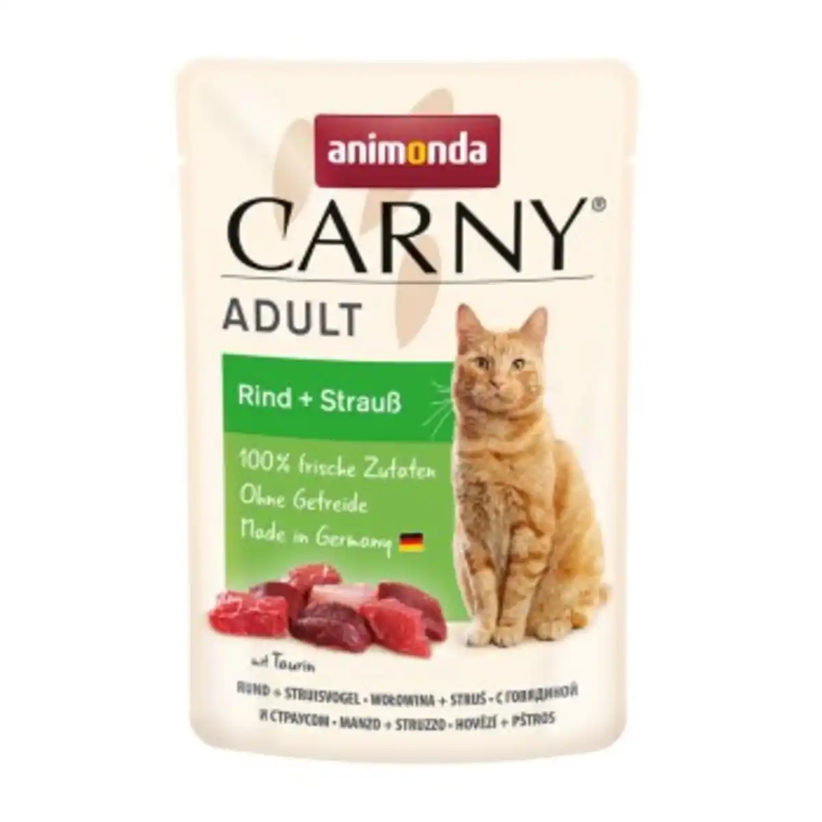 Bild 1 von animonda Carny Nassfutter Katze Adult Rind und Strauß 12x85 g