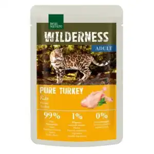 REAL NATURE WILDERNESS Nassfutter Katze, Adult Pure Turkey 12x85 g
